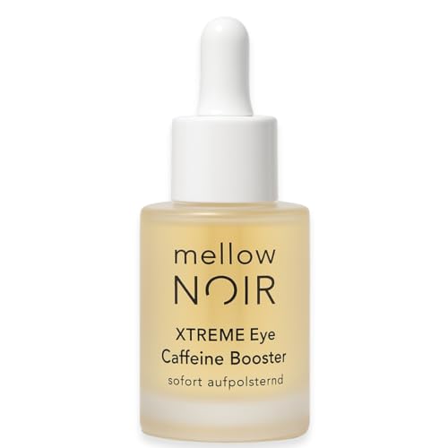 mellow NOIR XTREME Eye Caffeine Booster 15ml - SOFORT AUFPOLSTERND – Augenserum mit Koffein für müde geschwollene Augen – gegen Augenringe und Tränensäcke - Vegan - Zertifizierte Naturkosmetik