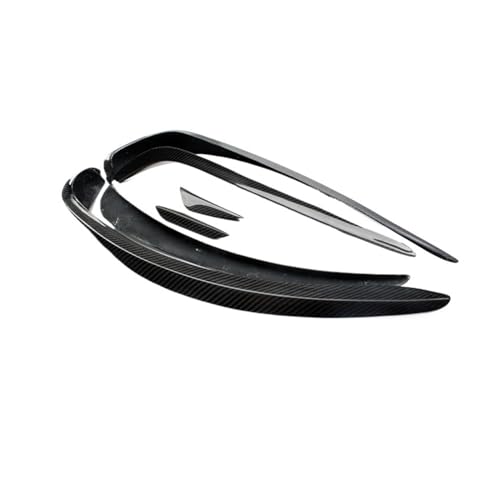 6 Teile/satz Kohlefaser vordere Stoßstange Canards Teiler Kompatibel mit Mercedes-Benz A Klasse 2013-2015 Sport AMG A160 A180 A45 (Color : Carbon)