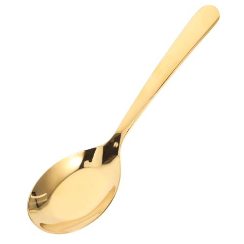 CHILDWEET Löffel Aus Edelstahl Miso-suppenlöffel Schöpflöffel Schöpfkellen Zum Servieren Japanische Suppenlöffel Nur Bestecklöffel Chinesischer Suppenlöffel Esslöffel Golden Rostfreier Stahl