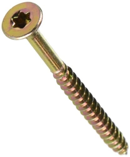 Connex Universalschrauben 5,0 x 60 mm - 195 Stück im Set - Senkkopf - TX-Antrieb - Teilgewinde - Gelb verzinkt / Schrauben-Set / Schrauben-Eimer / B30194