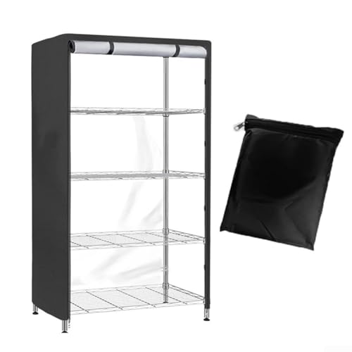 Aufbewahrungsregal-Schutzhülle, wasserdichte Regalabdeckung, staubdichte Aufbewahrungsdraht-Abdeckungen, Outdoor-Regalabdeckungen für Drahtregale mit Reißverschluss, 91,4 x 45,7 x 182,9 cm