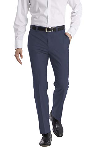 Calvin Klein Herren Moderne Passform Anzughose Klassische Hose, Dunkelblau, 42W / 32L