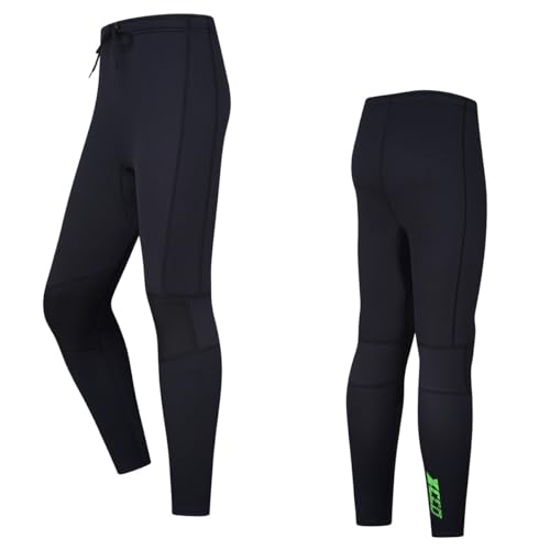 ZCCO Herren und Damen Neoprenhose, 1,5mm/3mmLange Neoprenhose, Tauchhose zum Surfen, Kajakfahren, Schwimmen, Tauchen, Kanufahren（3K-WM-M）