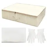 Hochzeitskleid Aufbewahrungsbox Hochzeitskleid Konservierungsbox Staubdichtes Hochzeit Keedsake Box mit Griffbox für unter Bettschrank mit 40 säurefreien Seidenpapieren 70x38x17cm