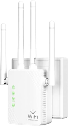 WLAN-Extender-Signalverstärker für bis zu 5000 sq.ft und 55 Geräte, Verstärker mit großer Reichweite und Ethernet-Anschluss, Zugangspunkt, 1-Tasten-Einrichtung, Alexa-kompatibel