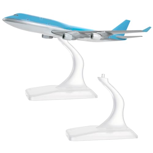 FINGERINSPIRE 2 STK Mini Modellflugzeughalter Maßstab 1:400 3.6x6x5 cm Großer Ausstellungsständer Für Modellflugzeuge Klarer Flugzeug Ausstellungsständer Aus Kunststoff Für Die Anzeige von Modellen