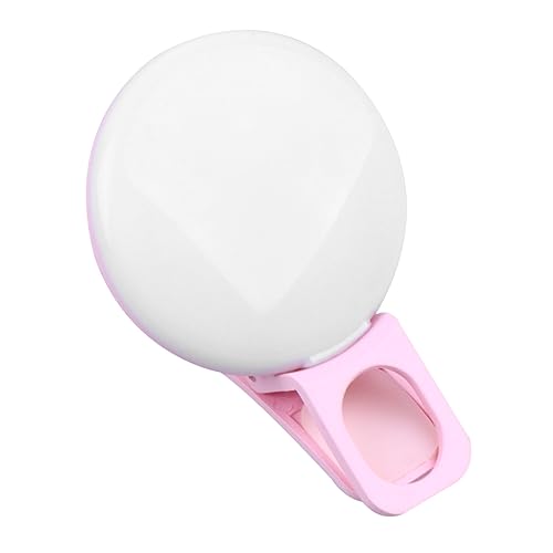 Angoily Selfie-Kamera-Licht Tragbares Licht Led-Ringlicht Laptop-Licht Objektivkreis Mini-Farb-Make-Up Tragbares Fülllicht Selfie-Lampe Mobiles Kamera-Fülllicht Pink