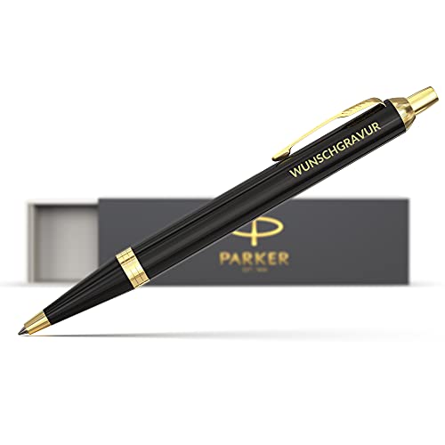 Parker IM personalisierter Kugelschreiber mit Gravur - Stift mit Gravur - Kugelschreiber personalisiert - personalisierte Geschenke für Papa Geschenk Weihnachten - Geschenke für Mama Weihnachten