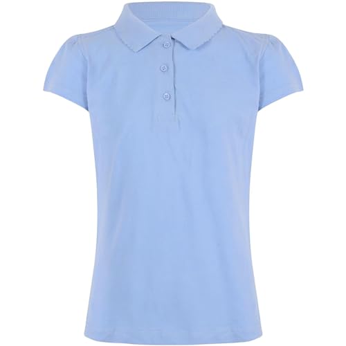 A2Z 4 Kids Mädchen Schmucklos Polo Shirts Sommer - Girls Polo Shirt White 11-12