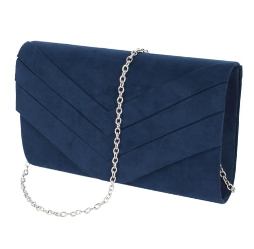 Voarge Damen Clutch, Wildleder Handtasche, Abendtasche Unterarmtasche Hochzeit Tasche Elegante Umschlag Crossbody Schultertasche kleine Umhängetasche