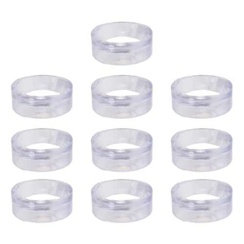 nuanzhiyuan 10 runde Baseball-Ständer, transparente Ringe, Displayhalter, kleine runde Baseball-Ringe, Ständer, Kugel-Aufbewahrungshalter
