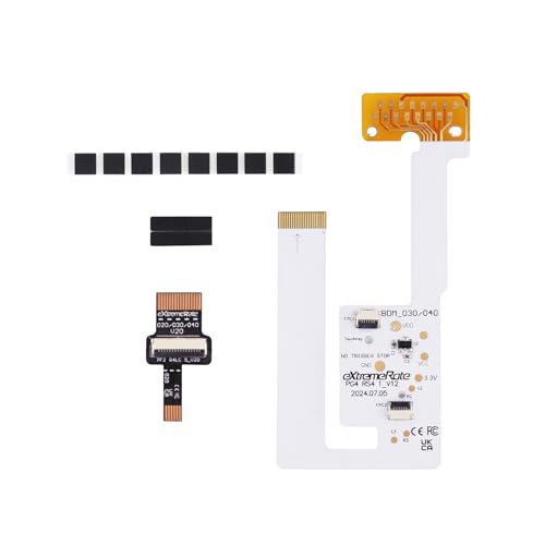 eXtremeRate Ersatz Rise FPC Flexkabel Set für ps5 Controller BDM030/040/050, Hauptflachbandkabel Ribbon Kabel/Poron-Foam Klebeband Pads für Rise V3 & RISE4 V3 Remap Kit BDM030 040 050 Modell