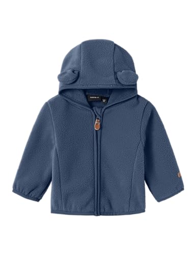 NAME IT Unisex Baby Nbnmeeko Fleece Jacket Jacke, Dark Denim, 68