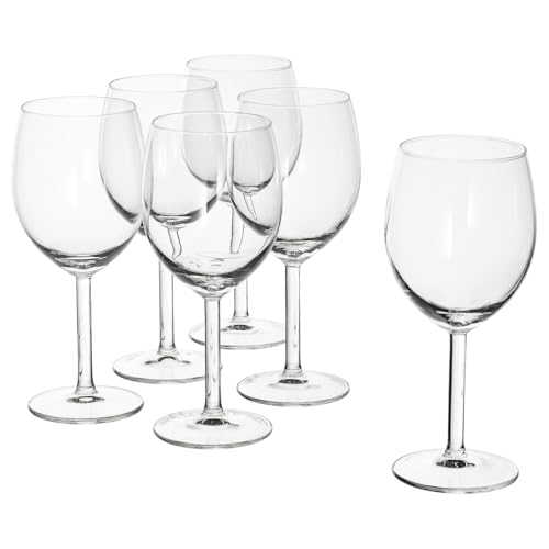 IKEA SVALKA Rotweingläser aus Klarglas; (30cl); 6 Stück