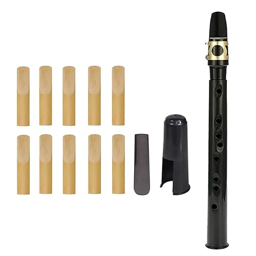 Saxophonband-Set, tragbares Saxophon-Altsaxophon mit 1 Rohrblättern, 10 Mundstücken, 1 Grifftabelle, 1 Tragetasche