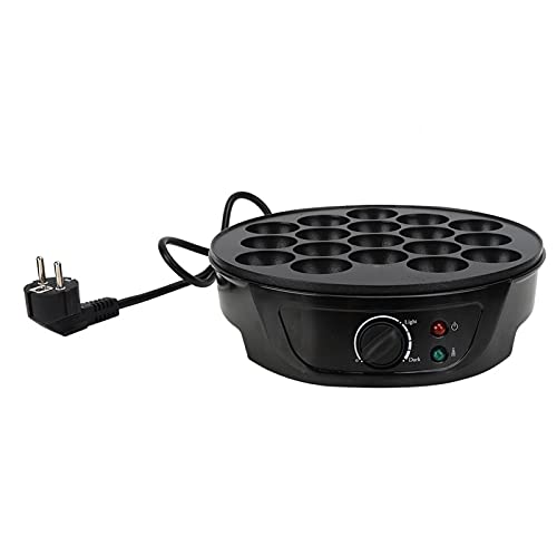 Elektrischer Takoyaki Maker 750W Takoyaki Maschine Mini Octopus Ball Making Tool Backform 220-240V für Den Heimgebrauch in der Küche (Schwarz)(EU Plug)