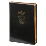 Kalpa Dreams A5 Vintage Notizbuch Gold Schwarzer Ledereinband (145x215mm)