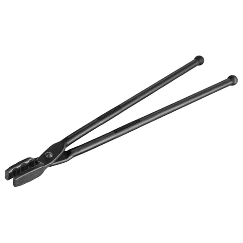VEVOR Schmiedezange, 458 x 38 x 19,0 mm Wolfbackenzange 96 ± 5° Maximaler Backenwinkel, Wolfbacken Zange aus Kohlenstoffstahl, 8 mm Max. Backenstärke, Schmiedezange mit Verlängertem Griff
