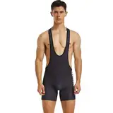 Wayonge Herren Wrestling Singlet Athletic Leotard for Active Wrestling or Workout Jumpsuits Men's Sleeveless Sport Bodysuit, Tw- 9705-Schwarz, X-Large