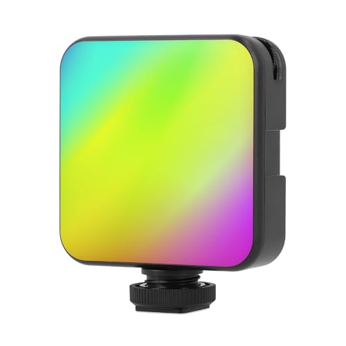 ayex Hochwertige RGB Videoleuchte einstellbare Helligkeit 20 kreative Lichteffekte 2000mah Akku USB Type-C