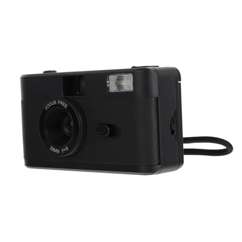 Gadpiparty 1 Stück Wiederverwendbare Filmkamera Vintage-Kamera Schwarzer Eingebauter Blitz und 35-mm-filmkompatibilität
