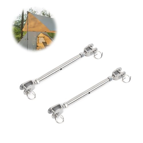 2 Stück Edelstahl Wantenspanner, M5 Rostfrei Drahtspanner, 304 Edelstahl Sonnensegel Spanner, für Segelboot, Markisen Überdachung