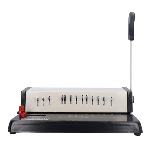 Qotolite Manual Comb Binder, A4 A5 A6 Paper Puncher, Punches bis zu 25 Blätter, einstellbare Margin, robustes Design, für Heimbüro, Druckgeschäfte und Unternehmen