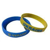 2 Stück ukrainische Flagge Armband Männer Frauen Silikon geformt Sport Gummi Armband Armband Zubehör Armband