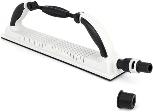 QZATACAEN Longboard Handschleiffeilenblock Verstellbarer Radius mit Klettverschluss, Staubfreier Handschleifblock mit Griff, Staubabsaugung Schleifblock Handschleifer schleifbrett