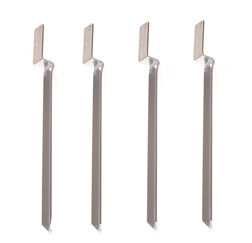 Aqbau® Set 4x Bodenanker Bodenhülsen Bodennägel Erdanker Für Schaukel Spielhäusern Stahl Feuerverzinkt Silber Pfostenträger Einschlaghülse Bodenanker schaukel Einschlag-Bodenhülse L