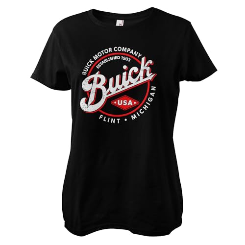 Buick Offizielles Lizenzprodukt Motor Company Frauen T-Shirt (Schwarz), Large