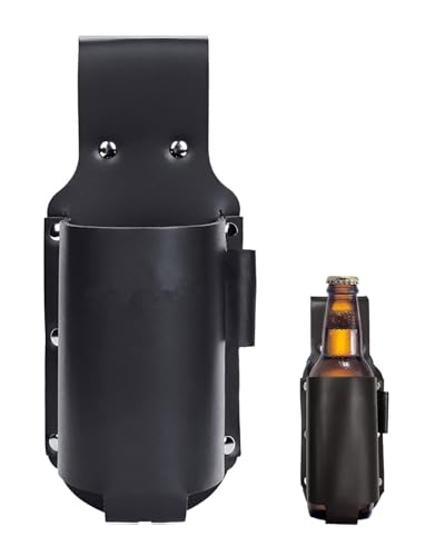 TPZORJX Biergürtel Bierhalter,flaschenhalter gürtel，Leder Flaschenhalter Gürtel Bierflaschenhalter Bierholster,Bier Geschenke für Männer Vatertag Biertrinker/Liebhaber Bierzubehör für die Reise