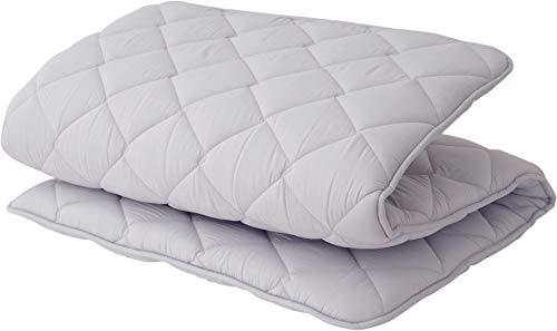 EMOOR Japanische Faltbarer Futon Matratze, 100 x 210 cm, Grau Hergestellt in Japan, Tatami matten Bodenmatratze, Fest, Polyester