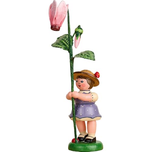 Hubrig Blumenkind, Mädchen mit Alpenveilchen, Höhe etwa 11 cm
