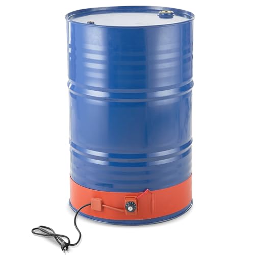 VEVOR Metallfassheizung, 1200 Watt, 1740 x 125 x 60 mm, Eimer-Heizband für 55-Gallonen-Fässer, regelbarer Thermostat von 30 bis 150°C, hocheffizienter Silikon-Fassheizer, Fass-Bandheizung