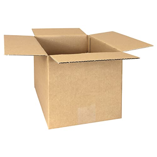 smiley pack 25 Stück Faltkartons 300 x 200 x 200 mm braun KK31 Versandkarton Verpackungskartons 30 x 20 x 20 cm aus Wellpappe 1 wellig Karton Pappkarton Versandbox Paket Päckchen
