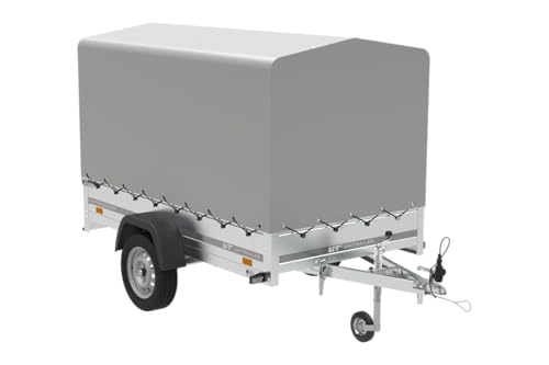 PKW Anhänger 230x125 Garden Trailer 230 KIPP Unitrailer 750 kg mit Stützrad, 110 cm hoher Plane und Hochspriegel
