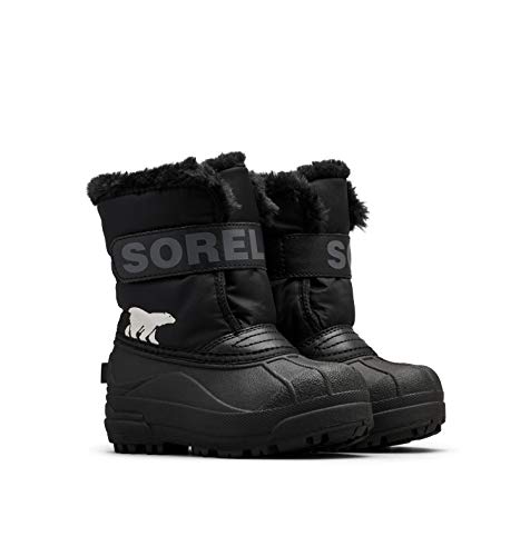 Sorel KIDS SNOW COMMANDER Schneestiefel für Unisex Baby, Schwarz (Black x Charcoal) - Children, 27 EU