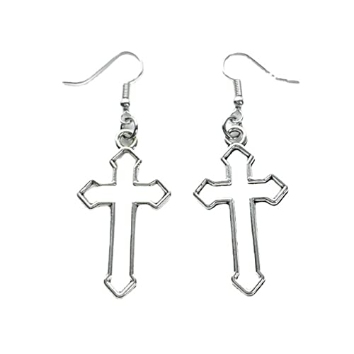 Hollow Dangle Ohrringe Gothic Long Ohrringe Statement Schmuckstil Einzigartiger Charmeohrringe