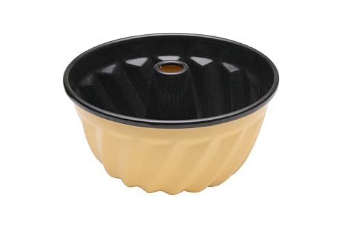 Riess, 0632-026, Gugelhupfform, 24cm, Emaille, GOLDGELB, LBH 25x25x13.7, Gewicht 0.839kg, Backform