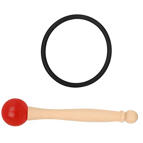 VICASKY 1 Satz Kristallschale Musikschale Trompete Musical Bausatz Maschine Luft musikinstrumente percussion instrumente baterien drums Klangschalenschläger Chanting Bowl Schlägel Holz rot