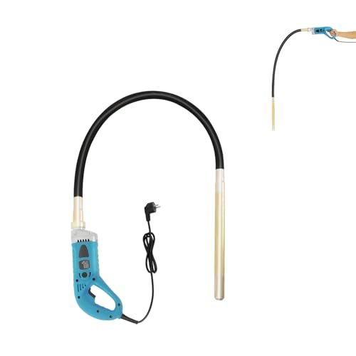 HUSPOO Betonrüttler 1300W Rüttelflasche 220V 4300 U/min Elektrische Handgehaltene Betonverdichter Rüttelflasche Beton Rüttler mit 1,5m Schlauch für Baustellen