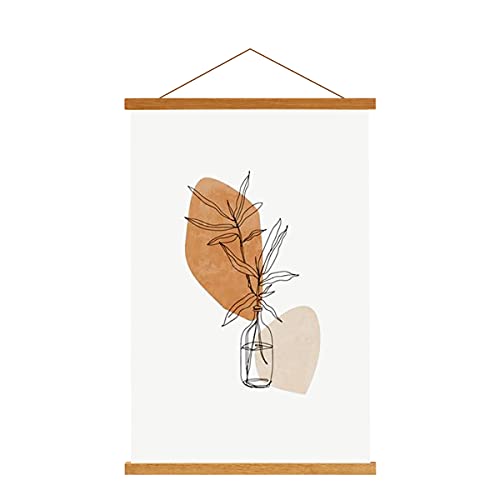 Sanauto A4 Posterleiste Posterschiene Posterleisten 21CM, Magnet Magnetische Holz Poster Aufhänger Halter Rahmen Leisten Bilder Bild Bilderleiste Bilderrahmen (21cm, Teak)
