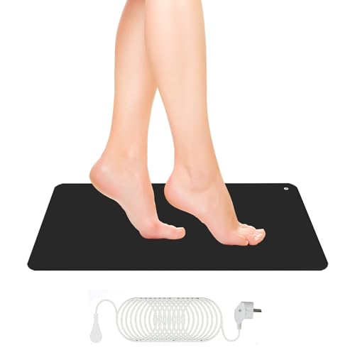 Erdungsmatte, Grounding Mat for Earthing mit EU Kabel, Grounding Pad für Die als Mauspad Oder Yogamatte Verwendet Werden Kann (40 * 60cm)