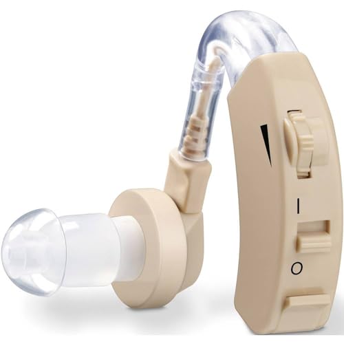 Beurer HA 20 Hörgeräuschverstärker mit ergonomischer Passform hinter dem Ohr, individuelle Anpassung an den Gehörgang, Lautstärke stufenlos regelbar