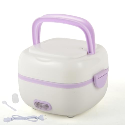 Mini Reiskocher, 200W Reiskocher Klein mit Warmhaltefunktion, 1L Multikocher mit Dämpfeinsatz, Löffel & Messbecher für Gesunde Ernährung Multicooker