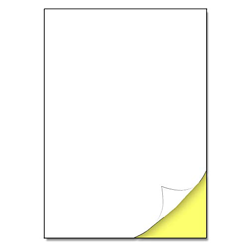 25 Blatt - Sticker Papier zum Bedrucken A4, Etiketten Selbstklebend Bedruckbar Aufkleber - 297 x 210mm