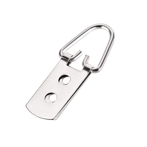 D Ring Picture Hangers, 42 mm x 16 mm, silberfarben, für Fotohandlungen, 20 Stück
