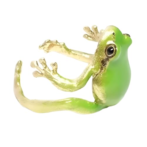 Latest-Tree Frog,Laubfroschring, Baumring, Seltsame Ringe, Open Frogs Shaped Delicate Frog Jewelry, Creative Vintage Punk Style Frogs Shaped Earrings, Adjustable Tree Frog