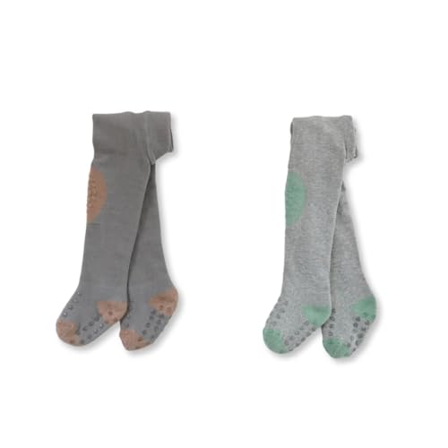 Petinard Label Krabbelstrumpfhose 2er-Pack ABS Sohle für Unisex, Jungs und Mädchen, Strumpfhose mit Anti Rutsch Noppen,krabbelstrumpfhose